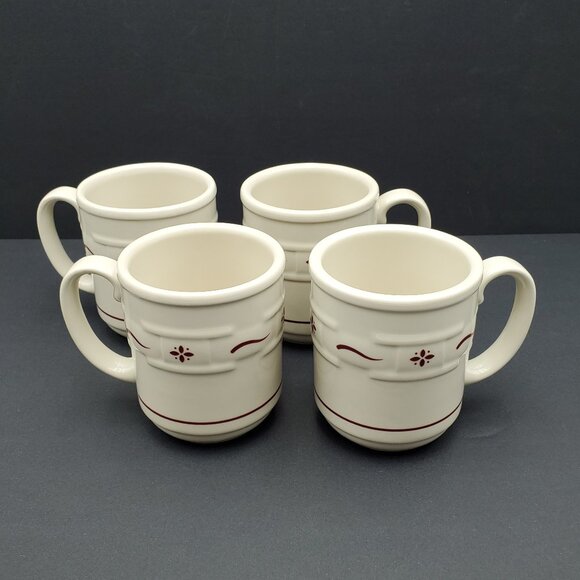 Longaberger Woven Traditions Red Mugs Longaberger Pottery Paprika Red Coffee Cup - Picture 1 of 9